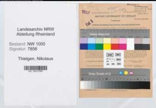 Entnazifizierung Nikolaus Thielgen, geb. 27.11.1901 (Postschaffner)