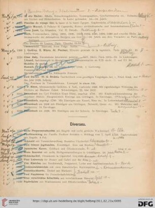 Diverses (Nr. 1217-1246)
