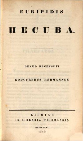 Euripidis Tragoediae, 1,1. Hecuba