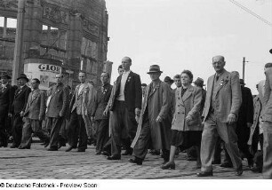 Blick in den Demonstrationszug