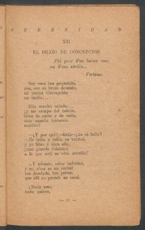 XII - El brazo de concepción