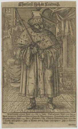 Bildnis des Churfürst Johan Friedrich
