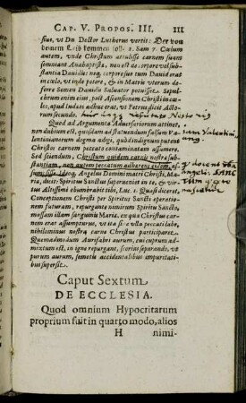 Caput Sextum De Ecclesia.