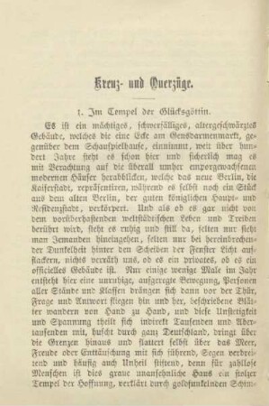 Kreuz- und Querzüge
