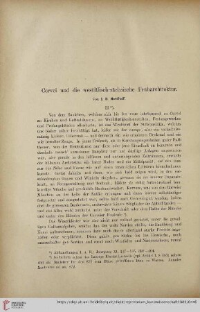 Corvei und die westfälisch-sächsische Früharchitektur