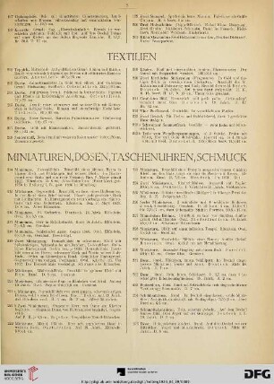 Miniaturen, Dosen, Taschenuhren, Schmuck (Nr. 214-269)
