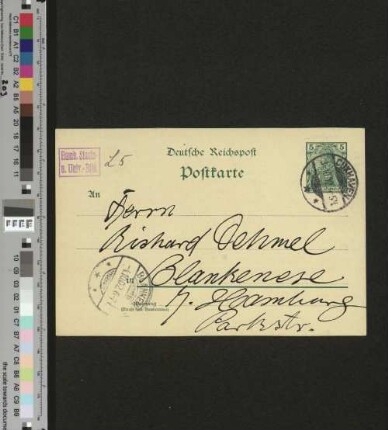 Postkarte an Richard Dehmel