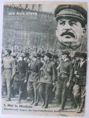 Proletarische Wochenzeitschrift "Der Rote Stern" u.a. zu den 1. Mai-Feierlichkeiten in Moskau