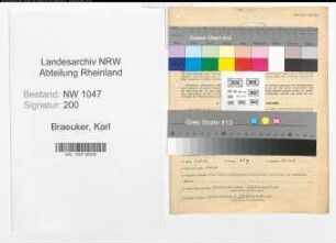 Entnazifizierung Karl Braeuker , geb. 18.09.1900 (Lehrer)
