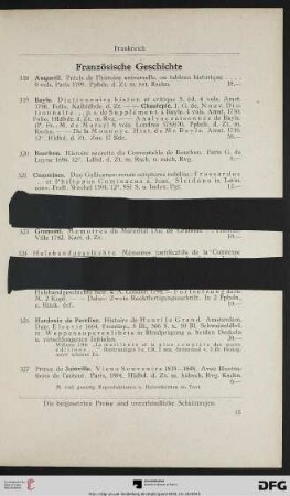 Französische Geschichte (Nr. 318-344)