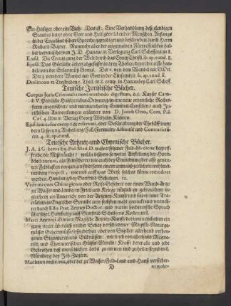 Teutsche Artzney- und Chymische Bücher.