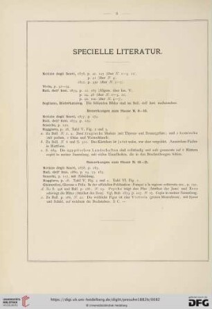 Specielle Literatur