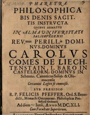 Pharetra philosophica bis denis sagittis instructa