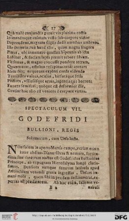 Spectaculum VII: Godefridi bullioni, regis