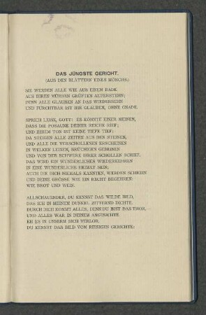 Das Jüngste Gericht.
