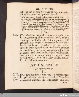 Caput Secundum. De officio ponentis.