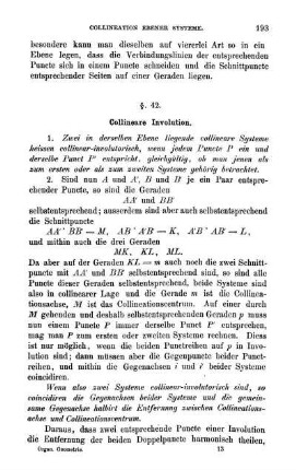 § 42. Collineare Involution.