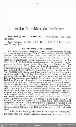Das Urnenfeld von Strehlen