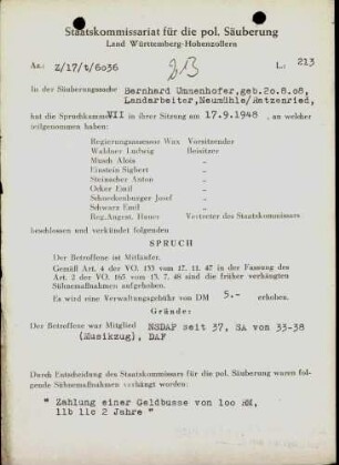 Ummenhofer, Bernhard