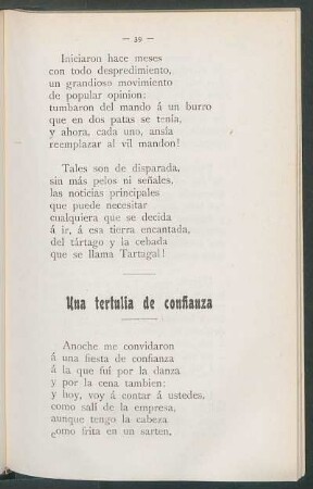Una tertulia de confianza