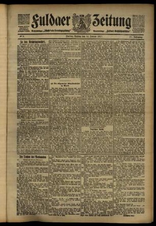 Ausgabe vom Freitag, den 12. Januar 1912.