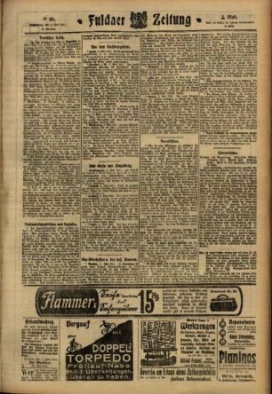 Zweite Ausgabe vom Donnerstag, den 04. Mai 1911.