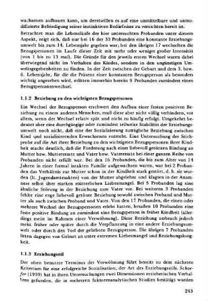 1.1.2 Beziehung zu den wichtigsten Bezugspersonen