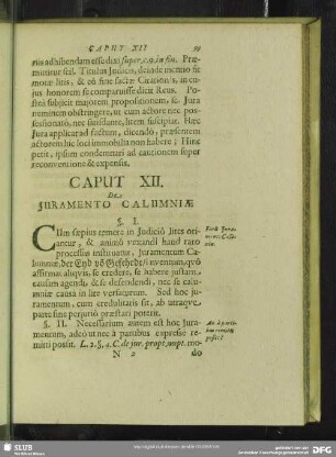 Caput XII. De Juramento Calumniae