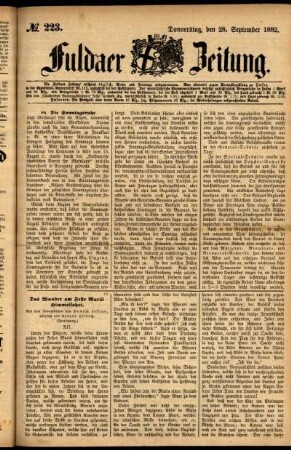 Ausgabe vom Donnerstag, den 28. September 1882.