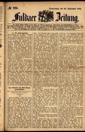 Ausgabe vom Donnerstag, den 28. September 1882.