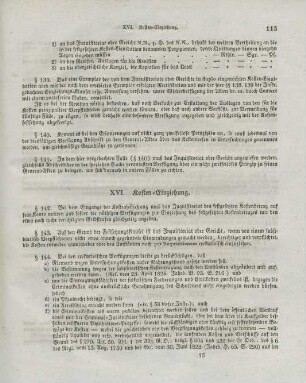 XVI. Kosten-Einziehung.