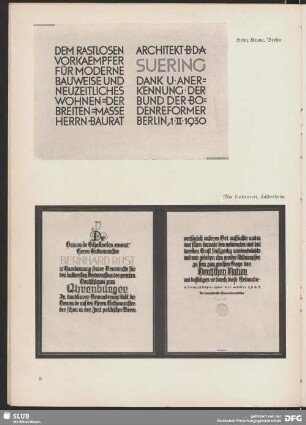 Bernhard Rust. Ehrenbürger