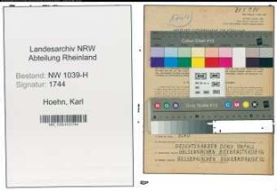 Entnazifizierung Karl Hoehn , geb. 03.12.1891 (Gartenbauer)