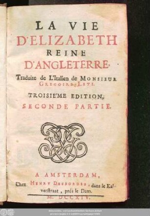 Pt. 2: La Vie d'Élizabeth Reine d'Angleterre