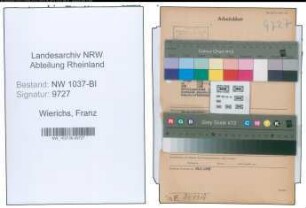 Entnazifizierung Franz Wierichs , geb. 11.02.1901 (Landwirt)
