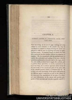 Chapter X. Dutrone's method of extracting sugar from cane juice