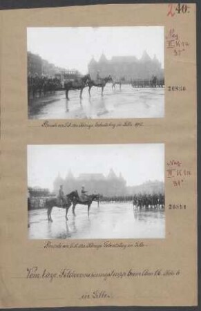 Parade an S.M. des Königs Geburtstag in Lille 1915
