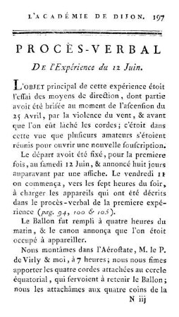 Procés-Verbal De l'Expérience du 12 Juin.