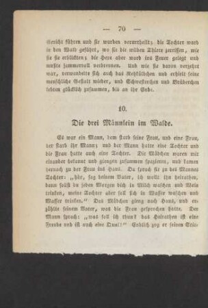 10. Die drei Männlein im Walde.