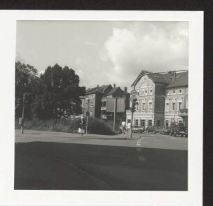 Ist-Zustand der B 239 vor den Bauarbeiten 1988 / Kreuzung Paulinenstr. im Bereich der Werrebrücke. Detmold. Paulinenstr. Papierabzug