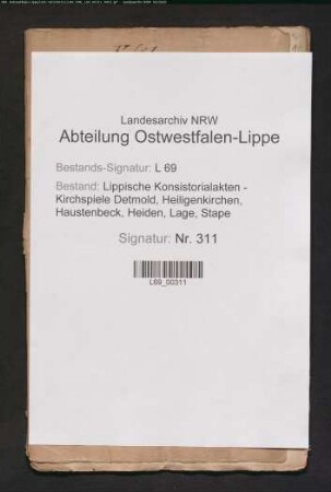 Besetzung der Pfarrstelle