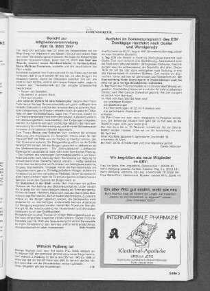 Ausfahrt im Sommerprogramm des EBV Zweitägige Harzfahrt nach Goslar und Wernigerode