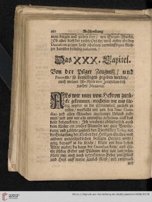 Das XXX. Capitel