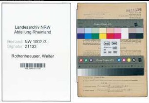 Entnazifizierung Walter Rothenhaeuser, geb. 18.05.1910 (Koch)