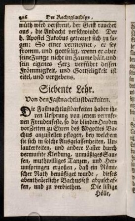 406-423, Siebente Lehr. Von den Fastnachtlustbarkeiten
