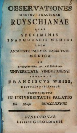 Observationes Medico-Practicae Ruyschianae