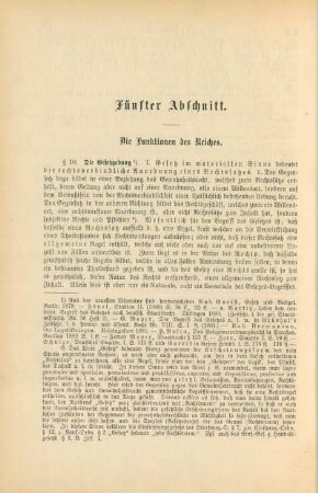 Fünfter Abschnitt. Die Funktionen des Reiches