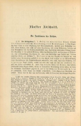 Fünfter Abschnitt. Die Funktionen des Reiches