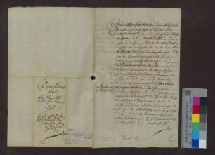 Friedrich von Bärenfels und Jakob Küffer von Grenzach tauschen Rebstücke zu Grenzach.