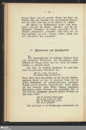 IV. Redensarten und Sprichwörter
